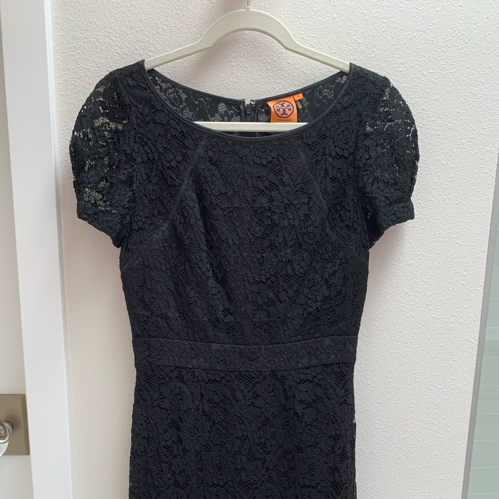 Tory Burch Black Short Sleeve Cocktail Dress
